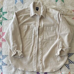 GAP Women’s Ivory Corduroy Shirt Jacket